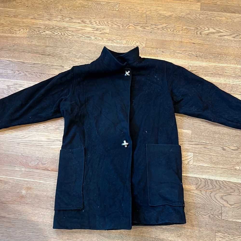 Beautiful XL Women’s Coat Black with Silver Buttons